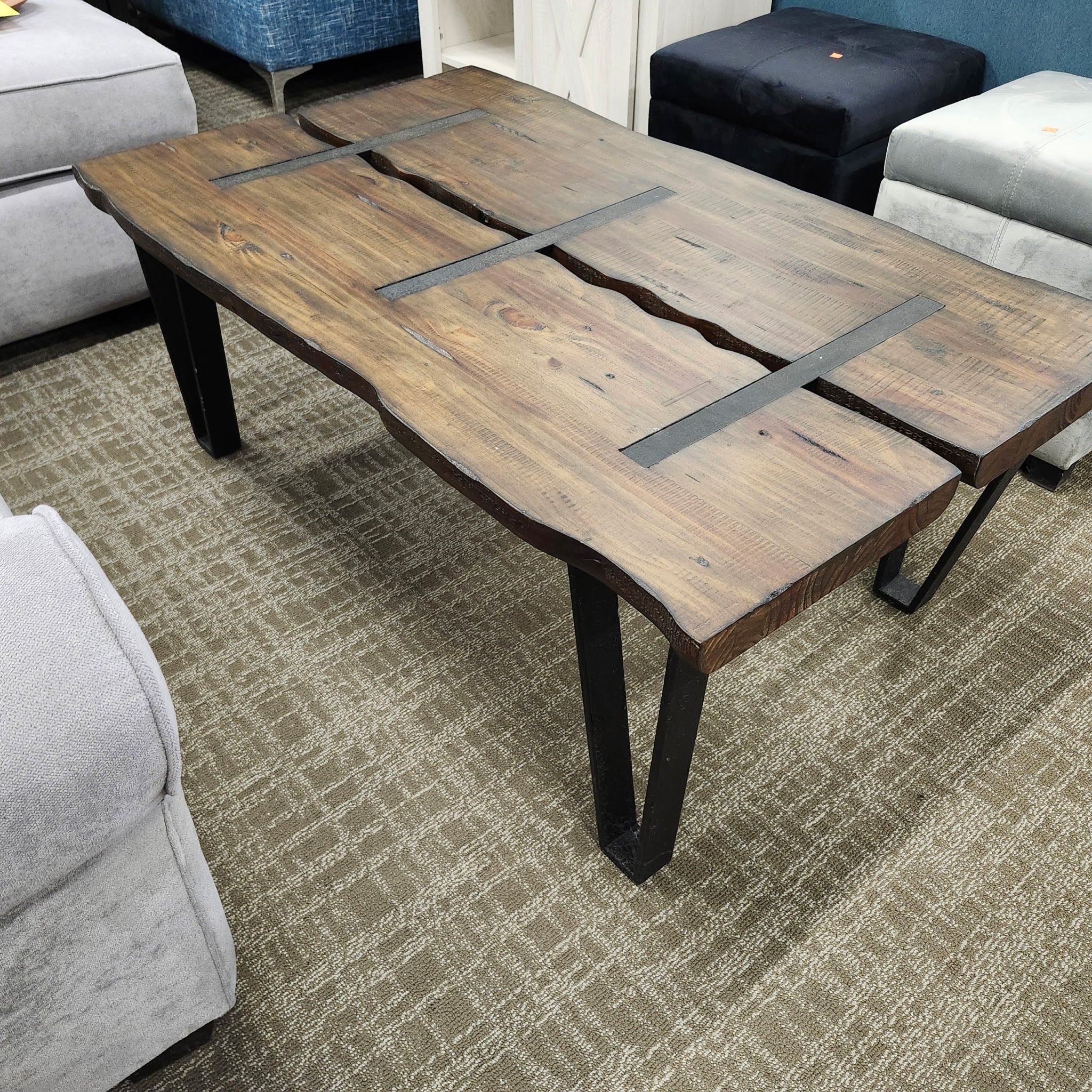 Wooden Live Edge Coffee Table