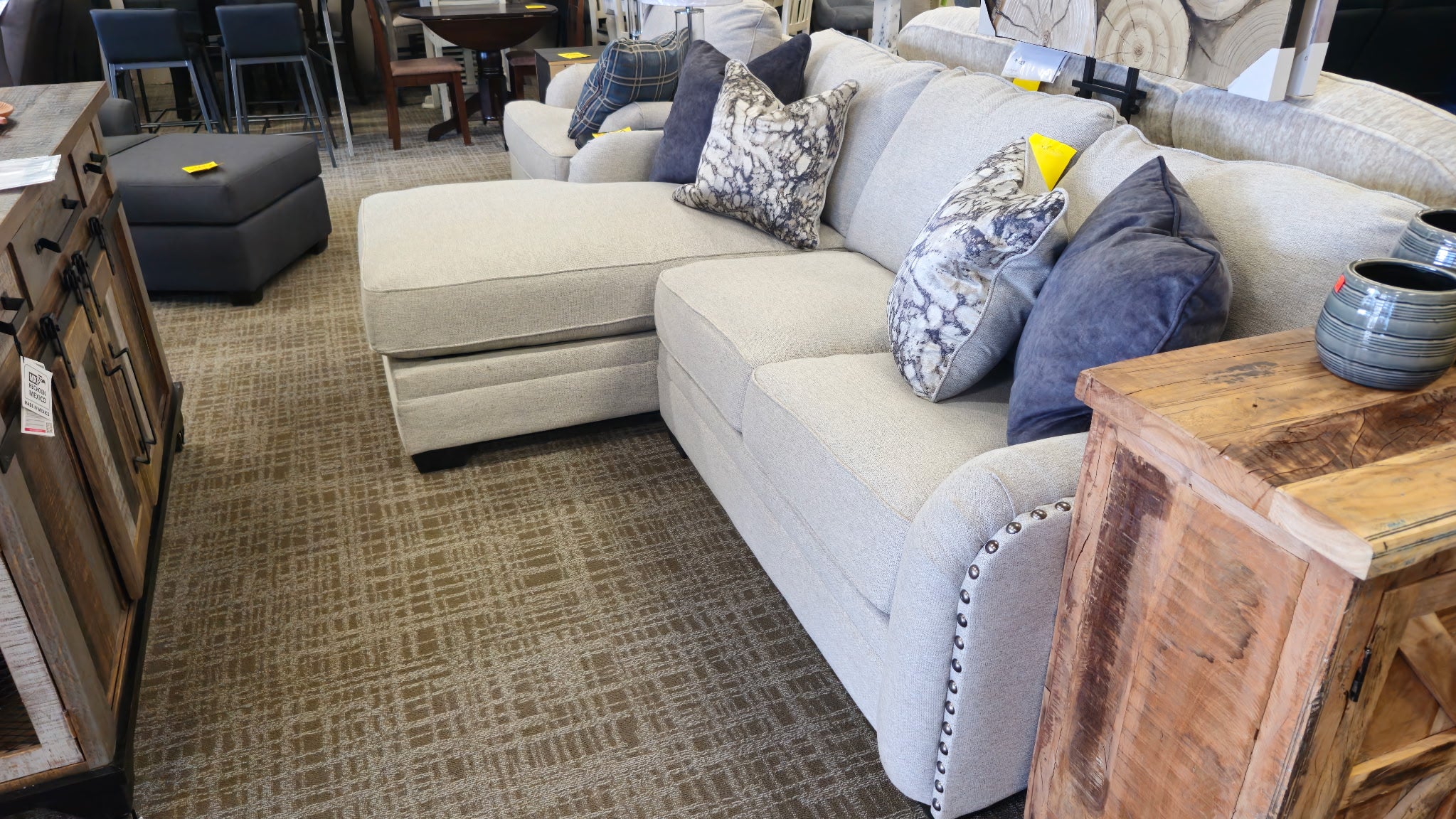 White sofa with lounge