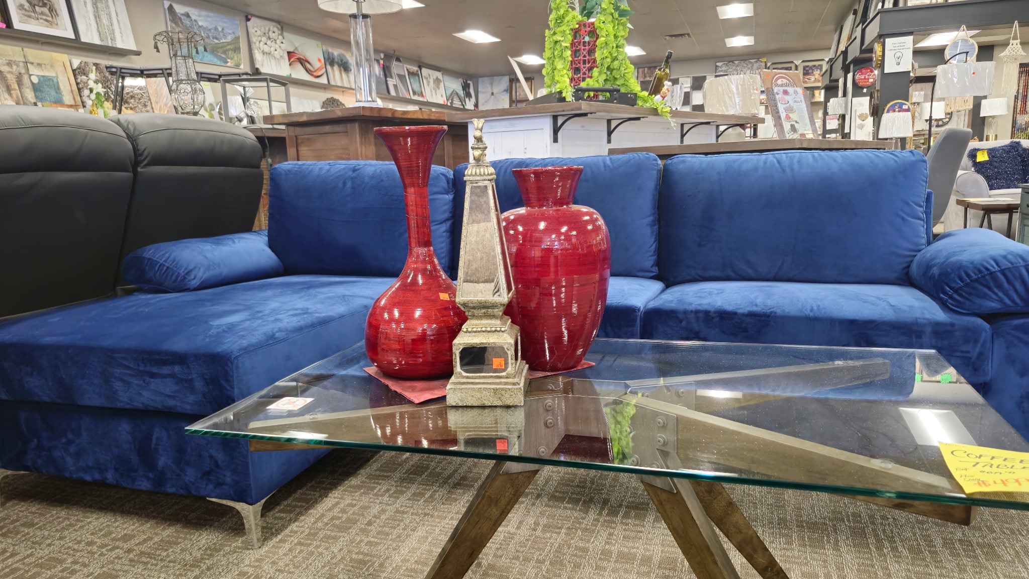 Blue Sofa with Lounge