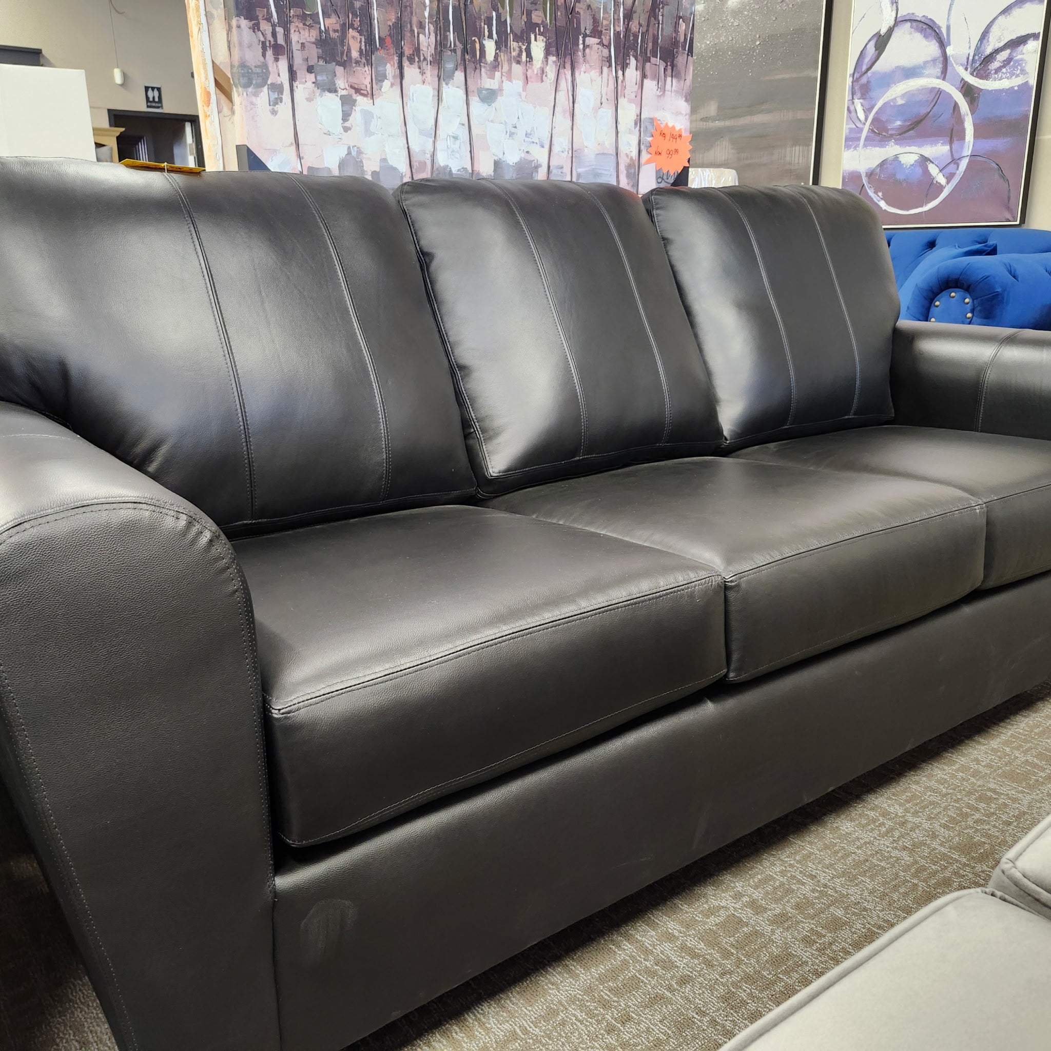Black Leather Sofa