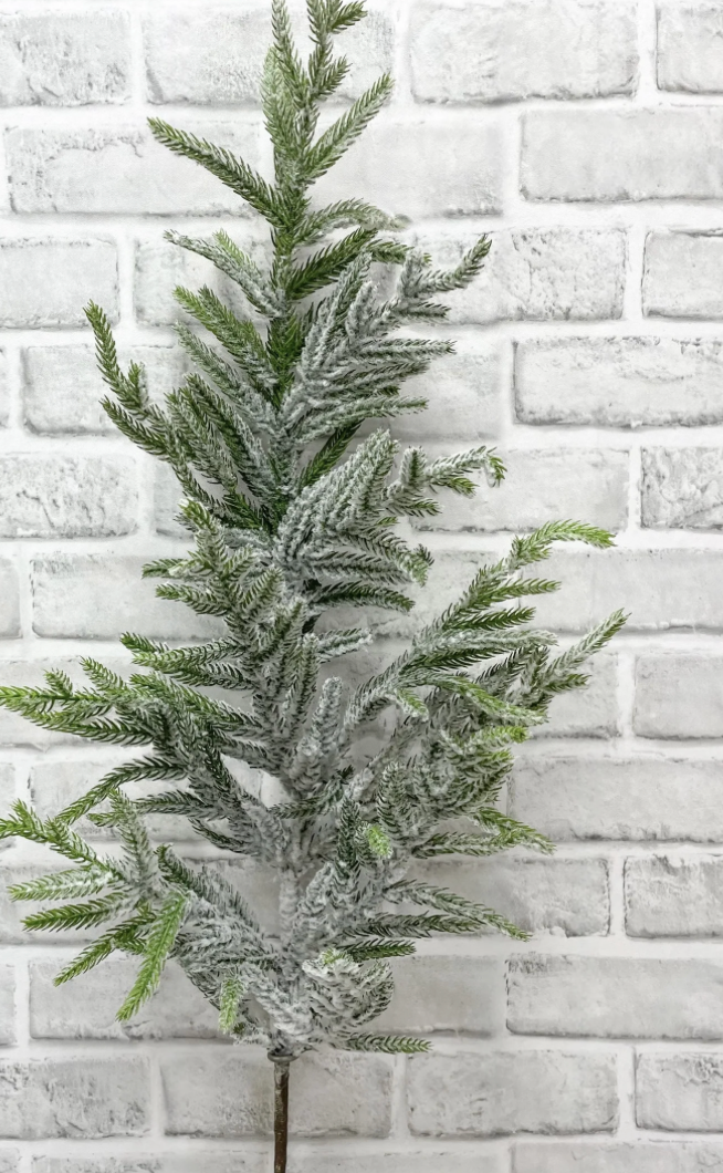 Snowy Fresh Touch Norfolk Pine Spray